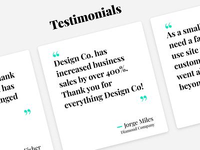 Testimonials card design html css