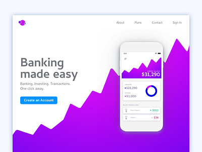 Mobile Banking App Landing Page