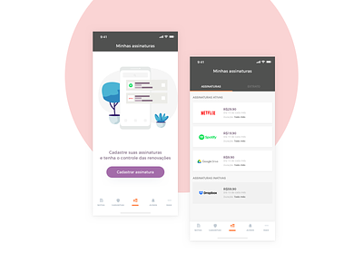 App Nexa - Subscription app brazil design fintech ios mobile money netflix organize product product design search shop startup subscription ui uidesign ux uxdesign