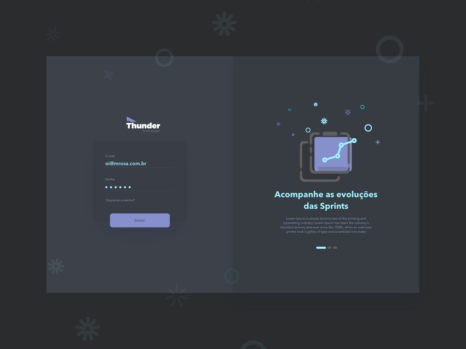 Thunder - login page by Márcio Rosa on Dribbble