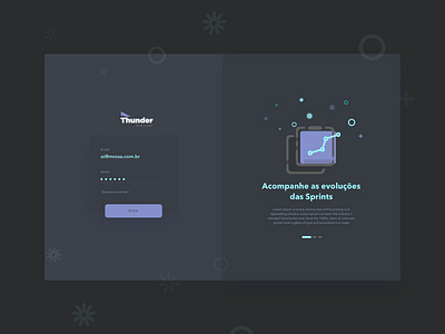 Thunder - login page design login onboarding page product scrum sprint ui ux