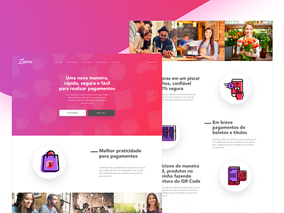Zapay - Landing page app design financial fintech landing page money page payment startup ui ux