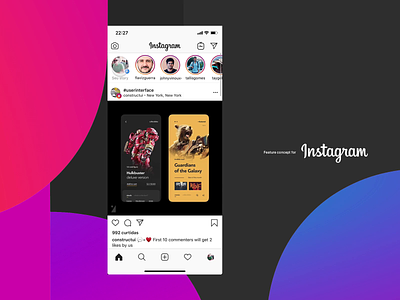 Instagram - Privacy Story app design instagram mobile privacy product sketch story ui ux