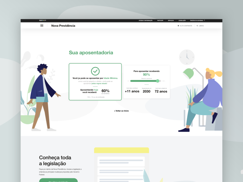 Social security calculator - Website brazil design mobile product responsive ui ux website