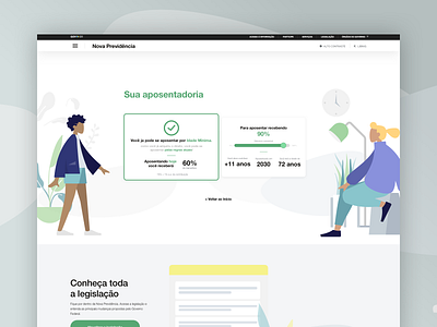 Social security calculator - Website brazil design mobile product responsive ui ux website
