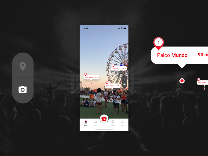 App concept Rock In Rio Festival - AR app ar augmented augmented reality brazil design festival mobile money payment product rock rockinrio ui ux