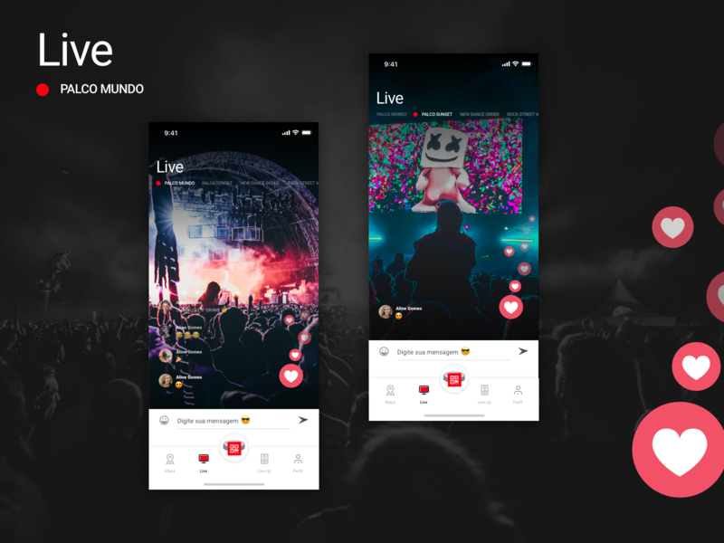 App concept Rock In Rio Festival - Live app brazil design festival live mobile money payment product rock rockinrio ui ux