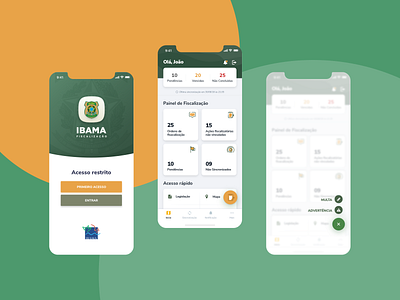 IBAMA AI-e Fiscalização app br brazil design gov goverment ibama mobile product product design ui user experience user interface ux