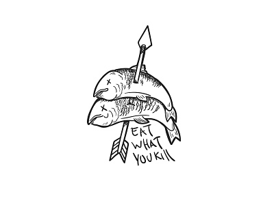 EatWhatYouKill eat what you kill fishing freelance hunter hunting illustration kill