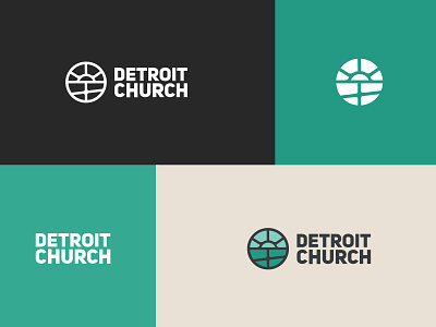 Detroit Church all things new brand mark branding church cross d design detroit logo people religion sunshine