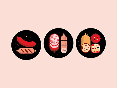 Sausages ecuador food icon icon design iconography illustration illustration design jam meat quito salami sausage