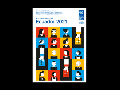 UNDP Ecuador cover design book democracy ecuador editorial elections geometry icon illustration layout quito