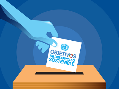 UNDP Ecuador blue democracy ecuador hand illustration quito undp united nations vector vote