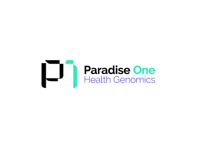 Paradise One Health Genomics branding dna ecuador healthcare letter logo quito raleway symbol typography