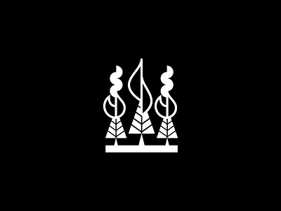 Forest fire ecuador fire forest geometry icon icon a day iconography mexico pictogram quito symbol tree