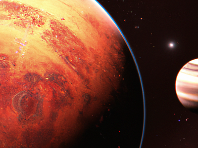 Mars, 4th colorful design graphic design illustration mars planets red space