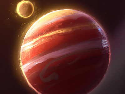 Jupiter, 2nd colorful design graphic design illustration jupiter planets red space