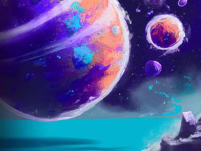 Neptune, 4th big blue cold planet colorful design digital art graphic design icy planet illustration neptune planets space