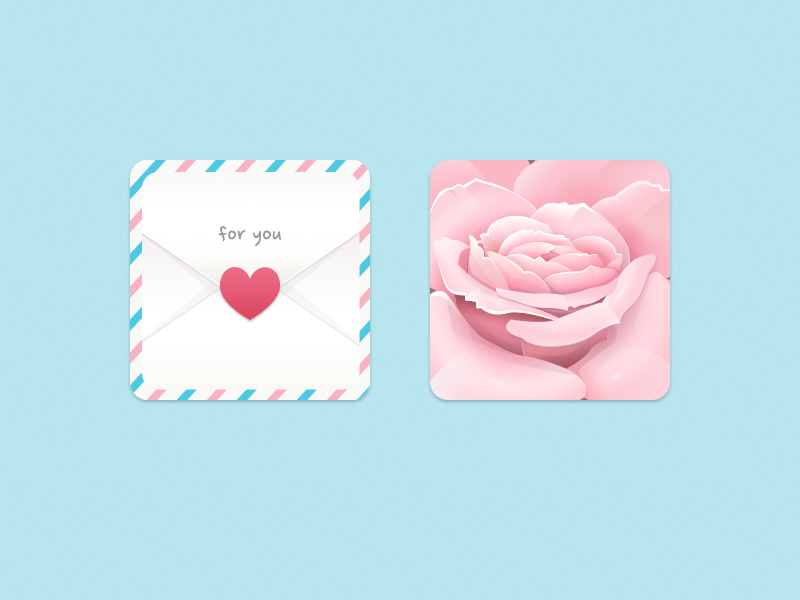 love letter & rose by Ruki on Dribbble