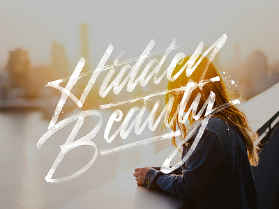 Hidden Beauty colapen lettering photography texture type