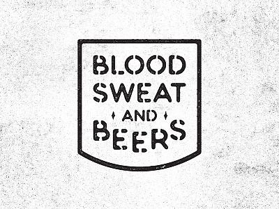 Blood Sweat & Beers lockup logo texture typography