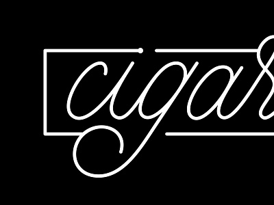 Cigarettes After Sex lettering monoline script