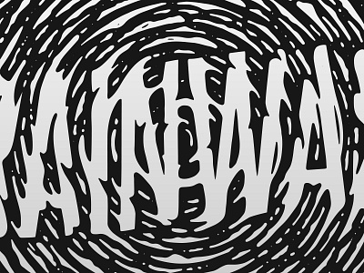 BRAINWASH distort swirl texture typography warp