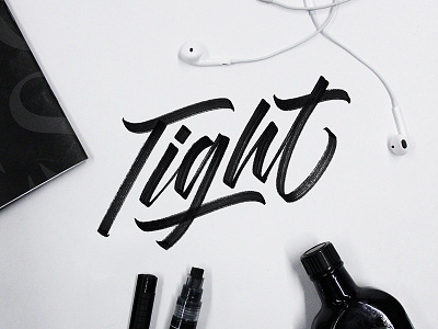 Tight lettering photography texture typography