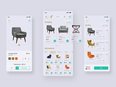 Furniture Mobile App Concept 2020 trends adobe xd business clean design concept design furniture app illustration inspiration interface minimalism mobile app prototype shot ui userinterface ux