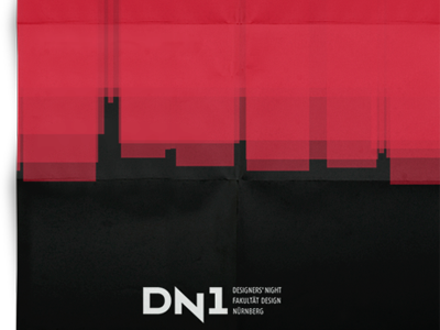 DN1 exhibition geometry poster print silhouette skyline whitespace
