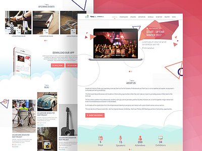 Flat Design Theme colorscheme design event illuatration photoshop theme ui web webtheme