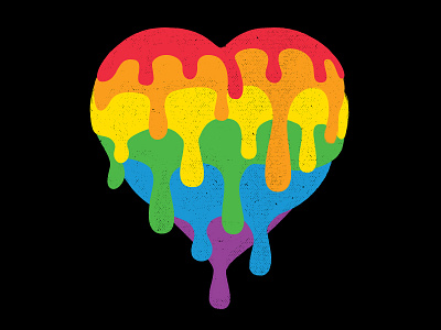 Meltlove gay heart lgbtq love pride rainbow support unity