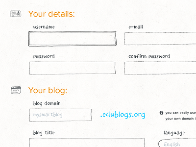 Edublogs Form blogging edublogs education form hand rendered web design