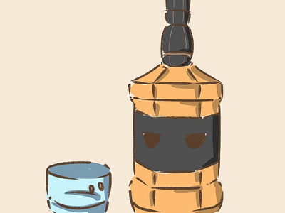 Whiskey design illustration