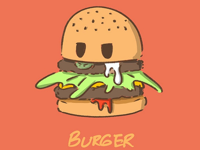 Burger design illustration