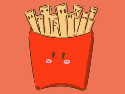 Fries design illustration