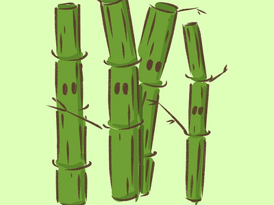 Bamboo design illustration