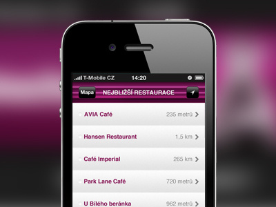 Veolia app application design iphone list purple ui