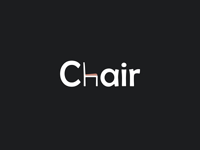 H on the Chair art artpiece artwork branding chair design digital art graphic design illustration illustrative art logo minimalism minimalistic typographic word typography vector word wordplay