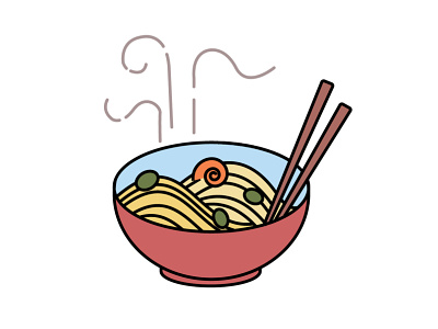 Noddle Bowl design graphic design illustration