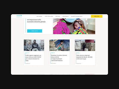 UNICEF - Page transition & scroll animations animation article design editorial experience scroll transition ui