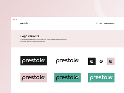 Logo for Prestalo branding component library design kit design language logo logo design logo mark logo symbols symbol logo ui ui element user interface