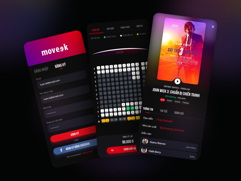 Movie ticket purchasing App app design app interface booking ui booking ux cinema booking tickets app dark mode dark theme movie app ticket booking ticket purchasing interface ticket purchasing ui ticket purchasing ux