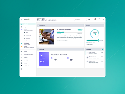 Straightaway | Nurse aide education dashboard education dashboard interface design nurse aide education testprep dashboard training dashboard ui ux