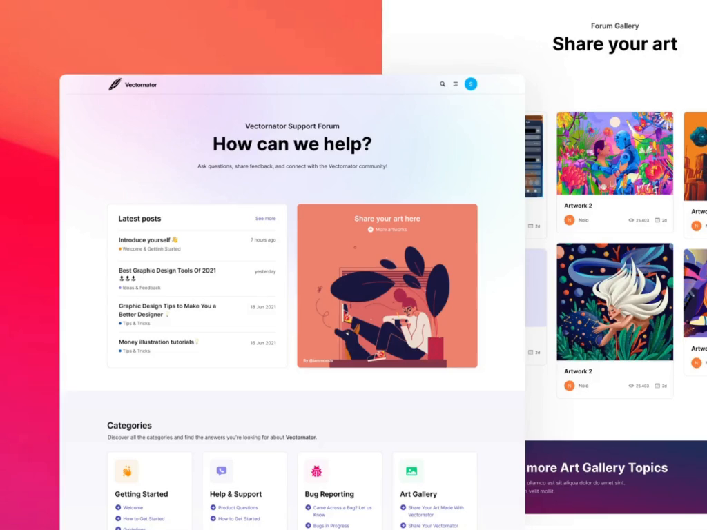 Vetornator - Dark & Bright theme by Konpo on Dribbble