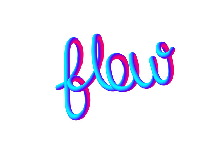FLOW - Blend Tool abstract adobe adobe illustrator blend branding geometric gradient typography vector