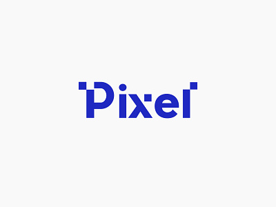 Pixel text logo