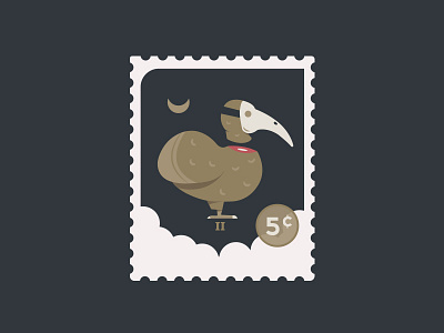 Dodo debut dodo first shot hello moon postal stamp