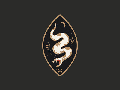 Badge apparel badge design illustration pin snake vector