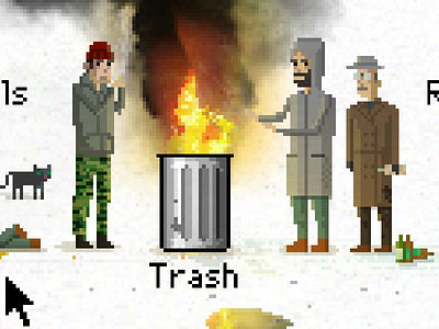Abandoned Mac OS fire mac os pixel trash
